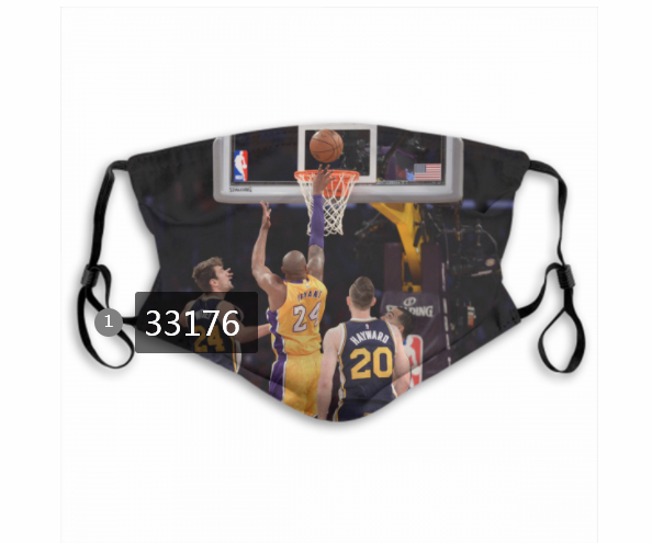 2021 NBA Los Angeles Lakers #24 kobe bryant 33176 Dust mask with filter->nba dust mask->Sports Accessory